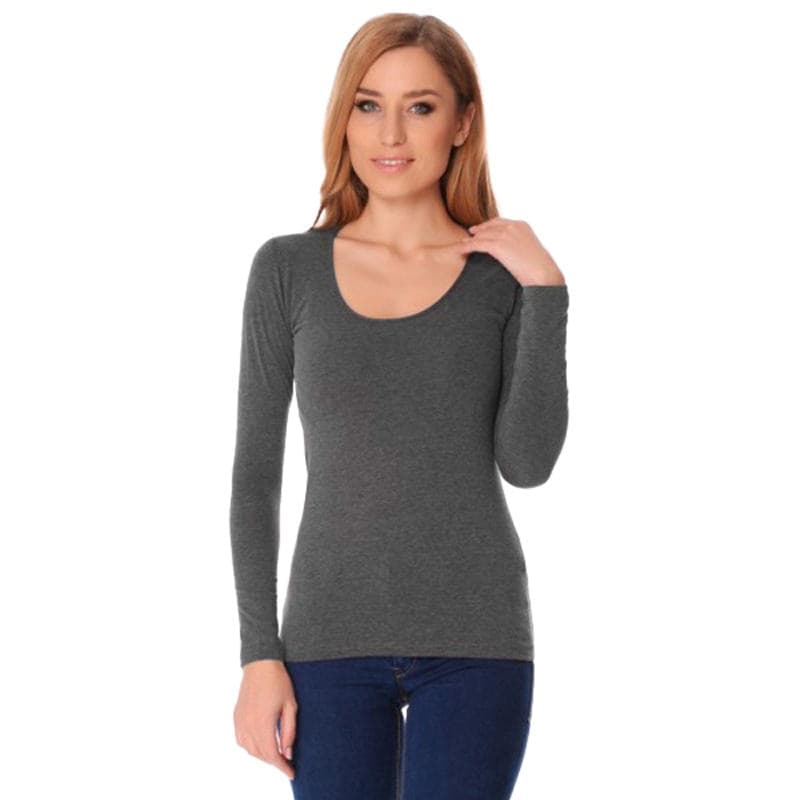 Maglia Manica Lunga Scollo Lollo In Cotone Elasticizzato Mod 4056 - Jadea - 4