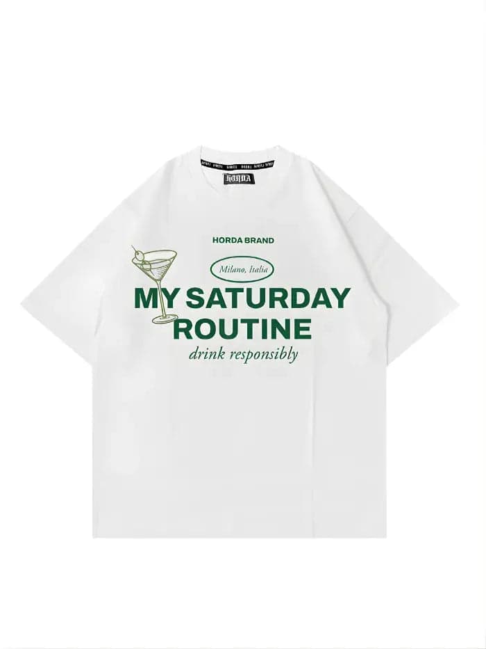 T-Shirt Boxy Fit 200g Made in Italy My Routine - Cotone Premium Heavyweight - 4