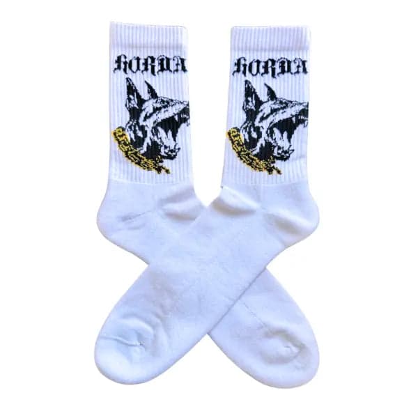 Custom socks Calzino Horda con ricamo Dobermann - 4