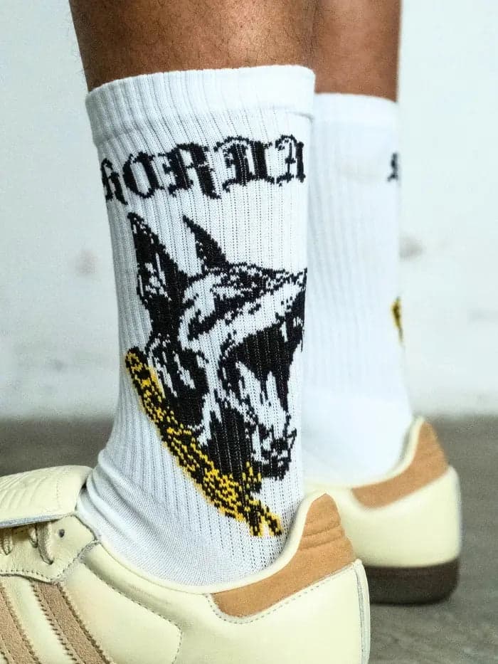 Custom socks Calzino Horda con ricamo Dobermann - 2
