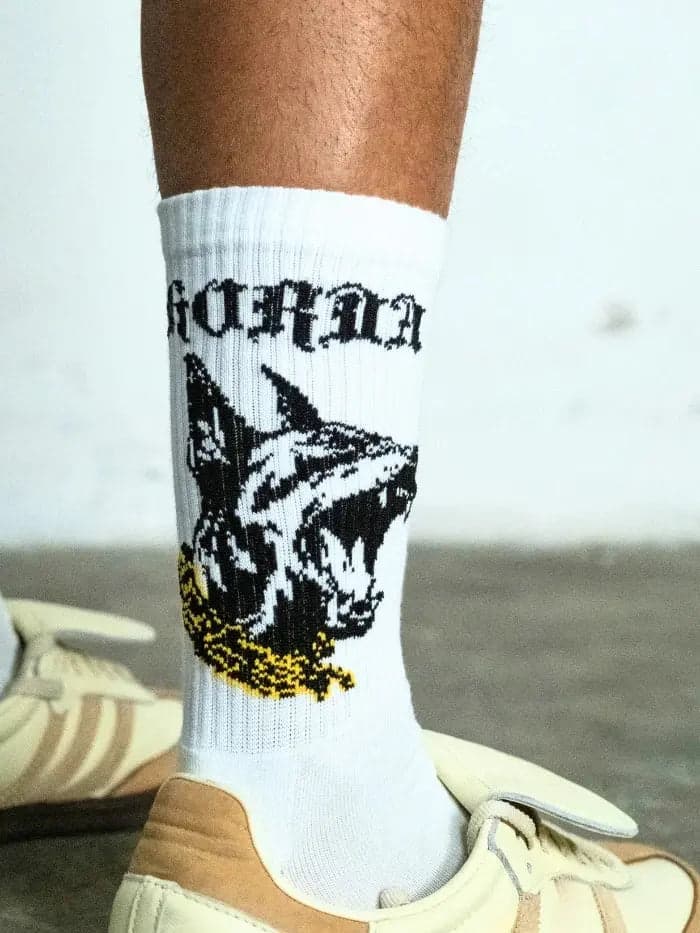 Custom socks Calzino Horda con ricamo Dobermann - 3