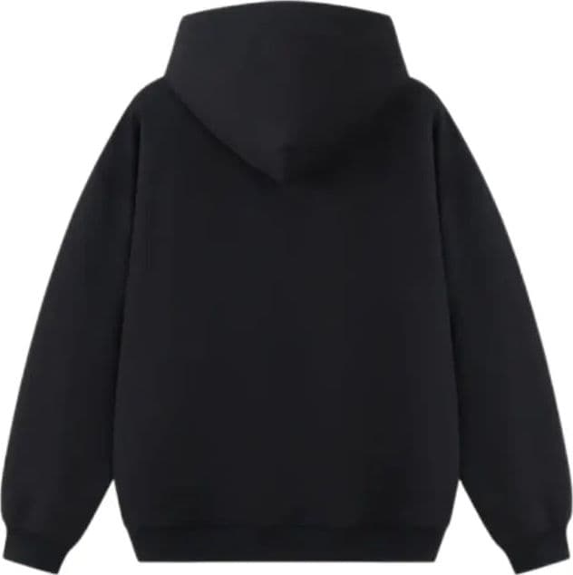 Felpa con Cappuccio Aesthetics - Hoodie Nero Made in Italy Heavyweight - 2
