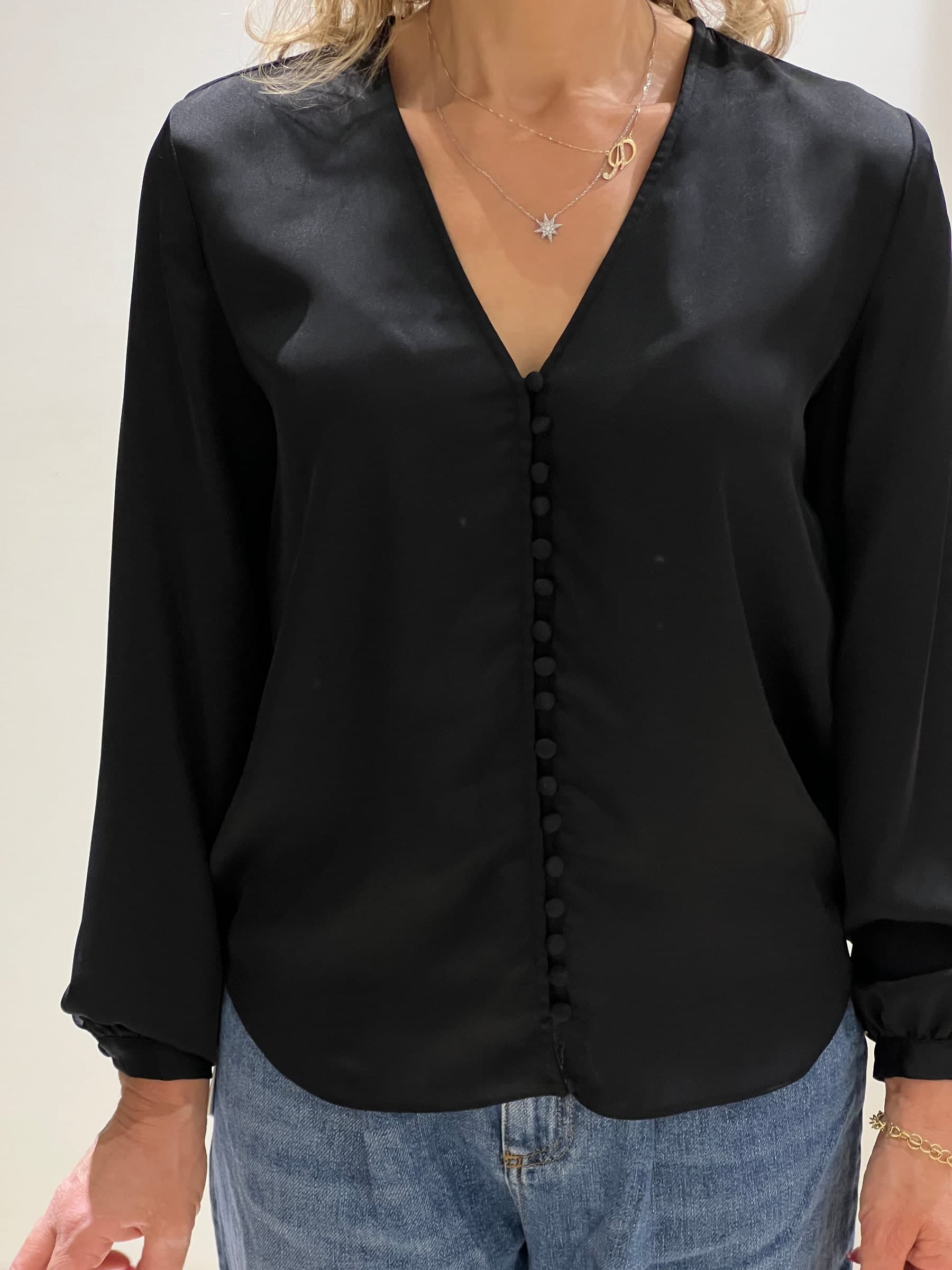 Camicia blusa nero - 3