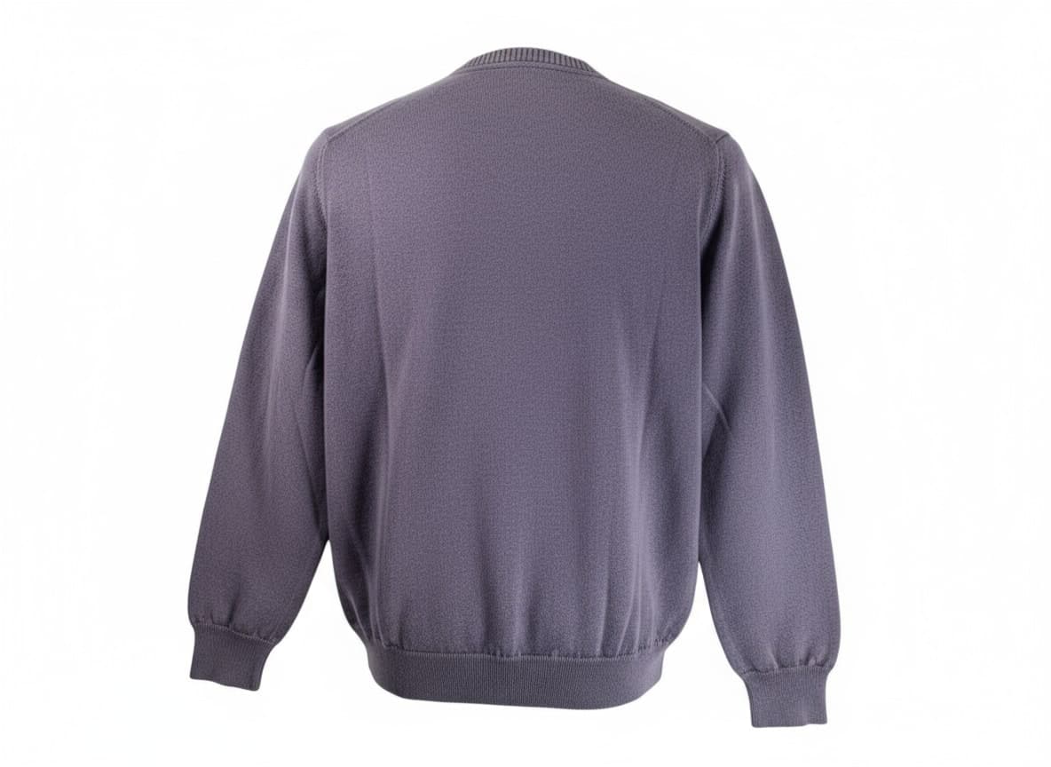 Maglia uomo Fedeli - Girocollo Colore prugna Made in Italy - 2