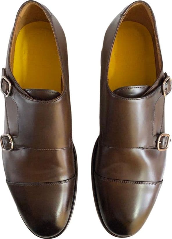 Scarpa uomo Doucal's Monk Strap Doppia Fibbia Cap Toe  Testa di Moro - Eleganti Italiane - 2