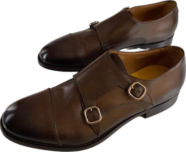 Scarpa uomo Doucal's Monk Strap Doppia Fibbia Cap Toe  Testa di Moro - Eleganti Italiane - 3
