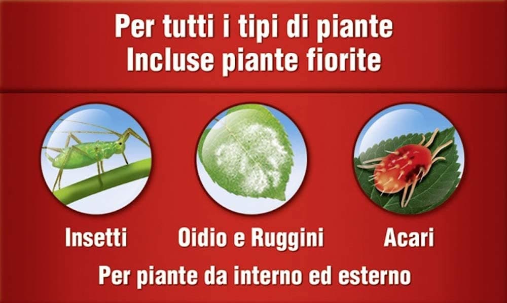 Insetticida universale "Tripla Azione" per acari, afidi, cocciniglia e fungicida spray pronto all' uso 750 ml - 4