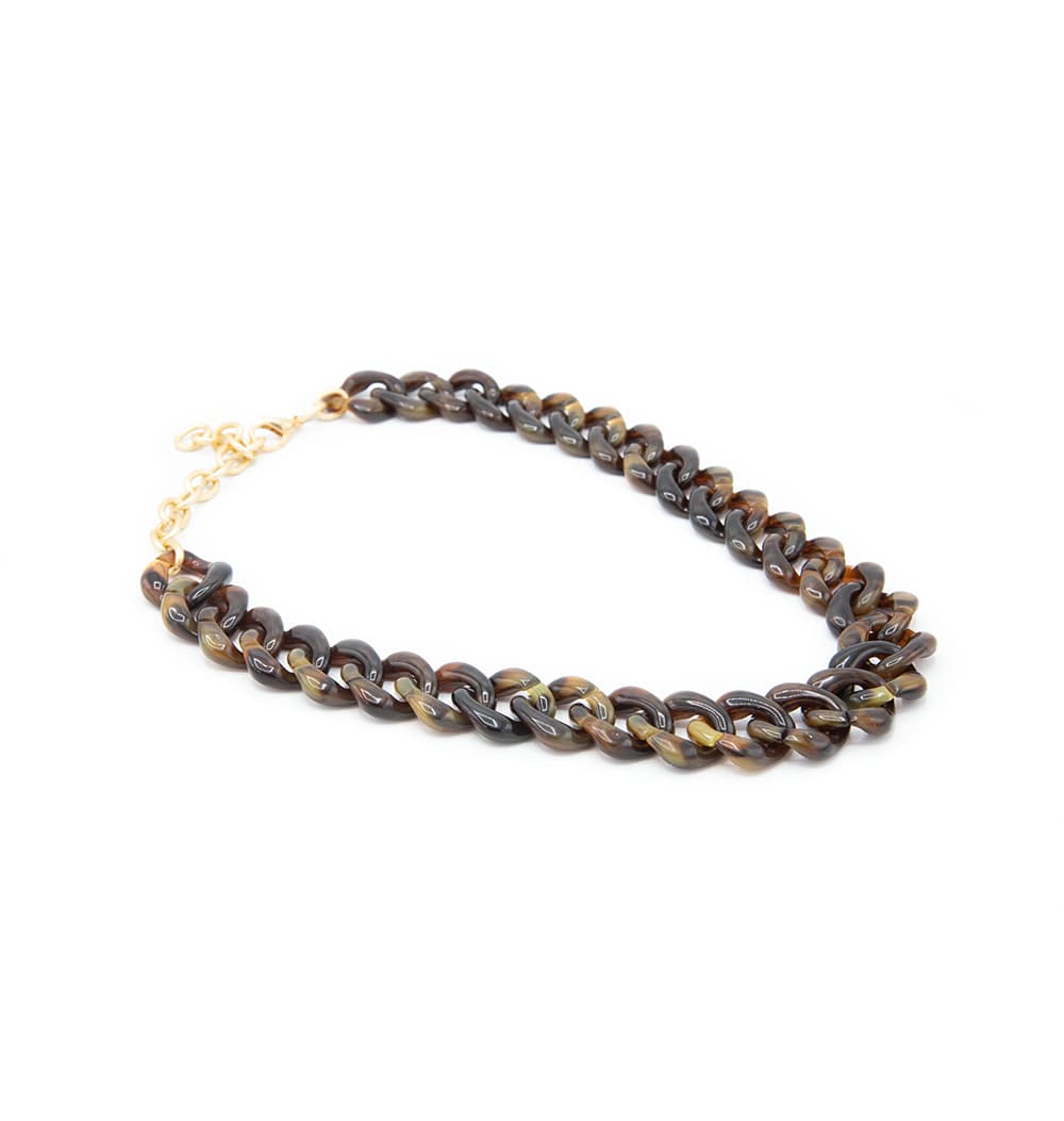 Collana catena in resina girocollo - 7