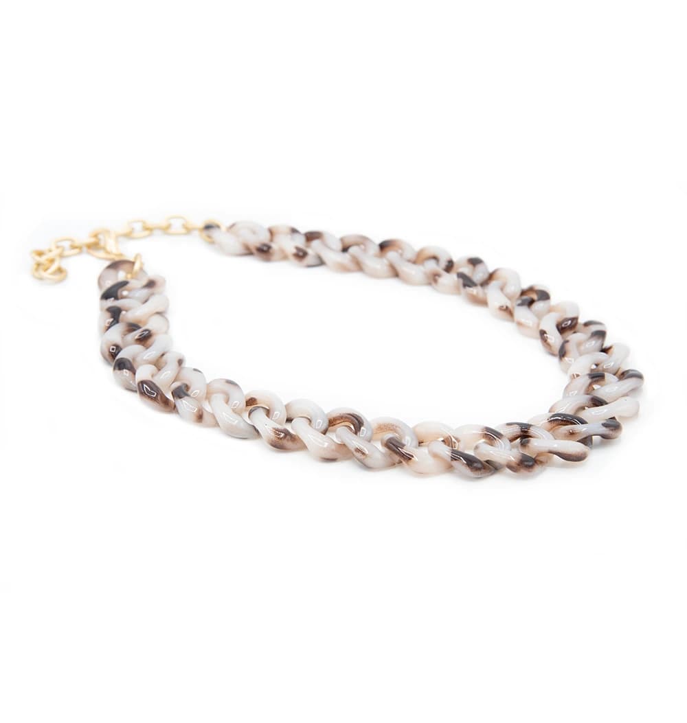Collana catena in resina girocollo - 4