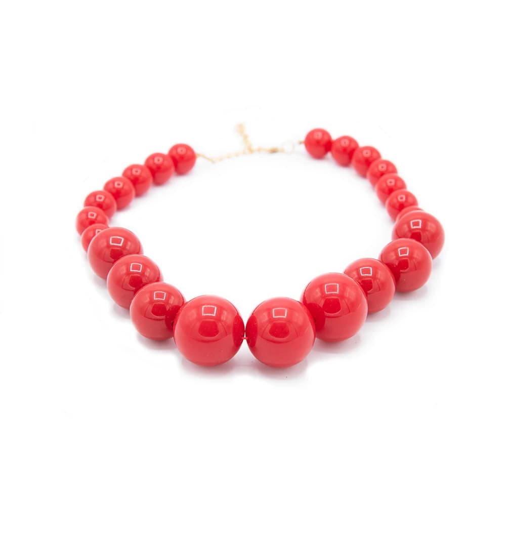 Collana girocollo con sfere colorate - 3