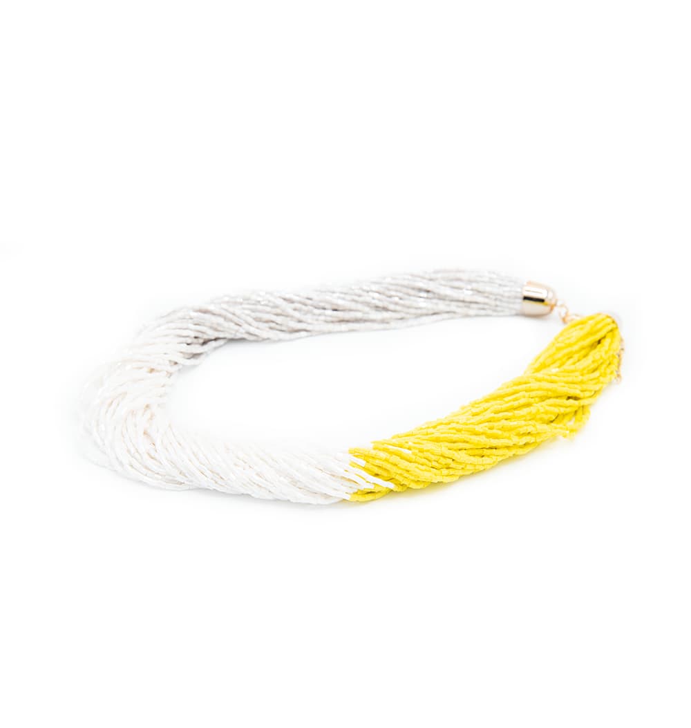 Collana a colori sfumati intrecciata - 7