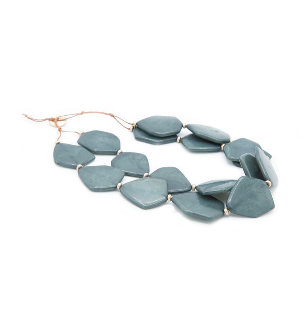 Collana con piastre in resina - 11