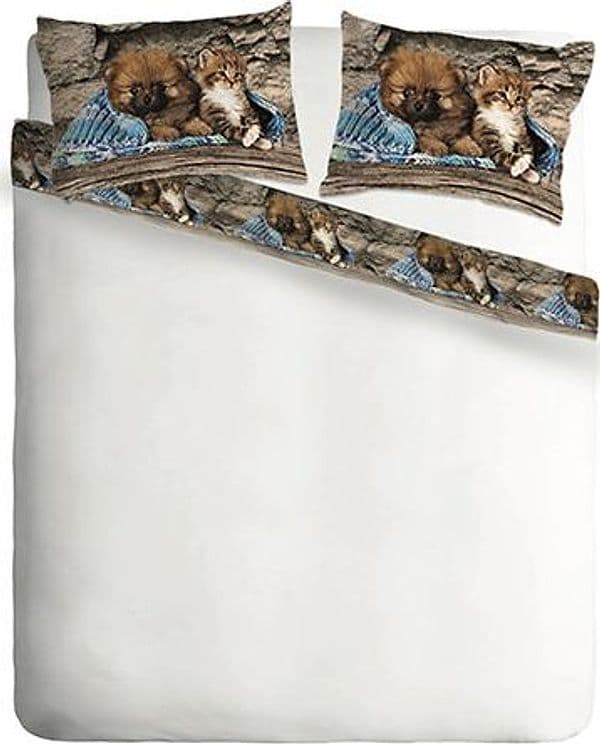 Parure letto lenzuola Cotone Tinta Unita Bianco e Federe Bifaccia 100% cotone made in Italy CUCCIOLI - 3