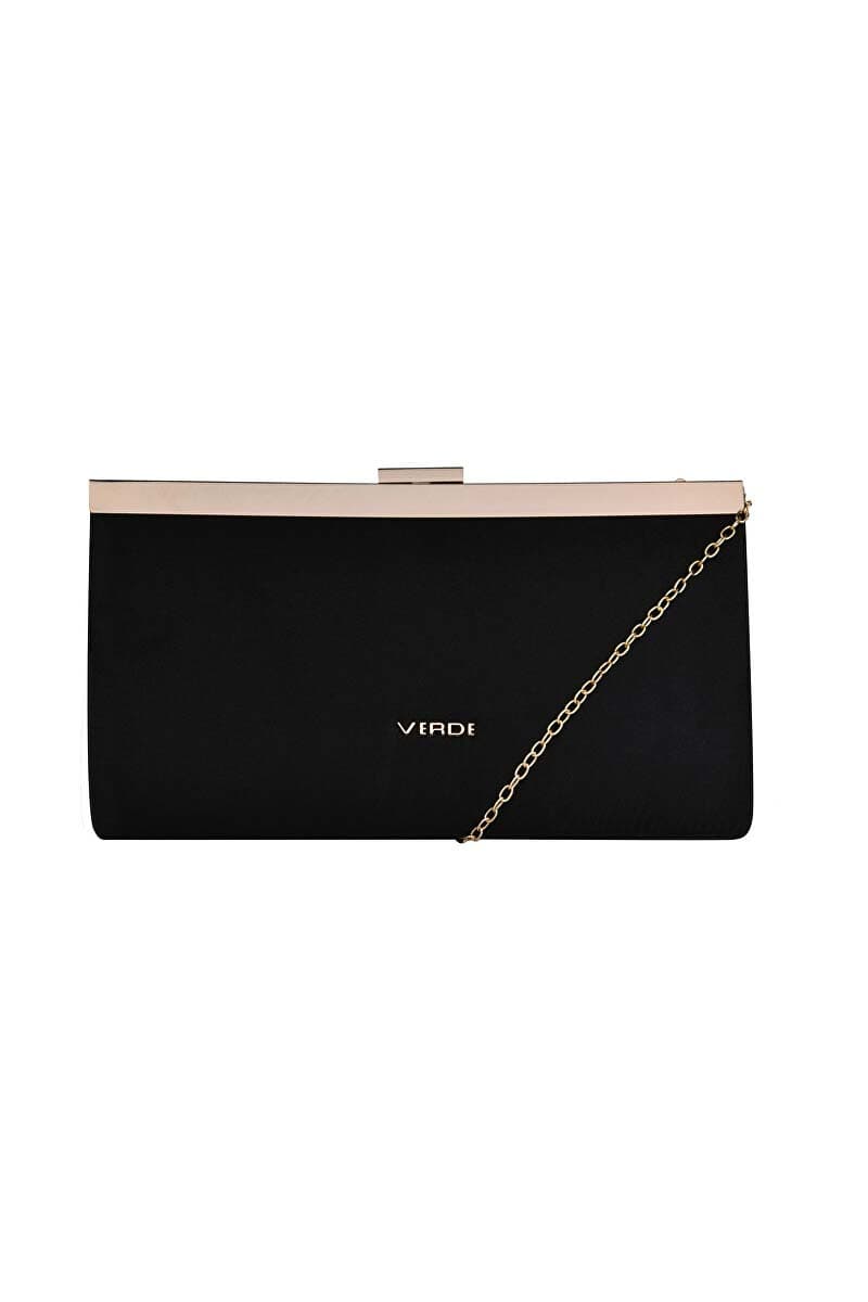 Pochette nera scamosciata - 4