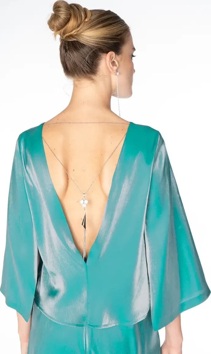 Blusa elegante gioiello schiena | SISTE'S GOLD - 3