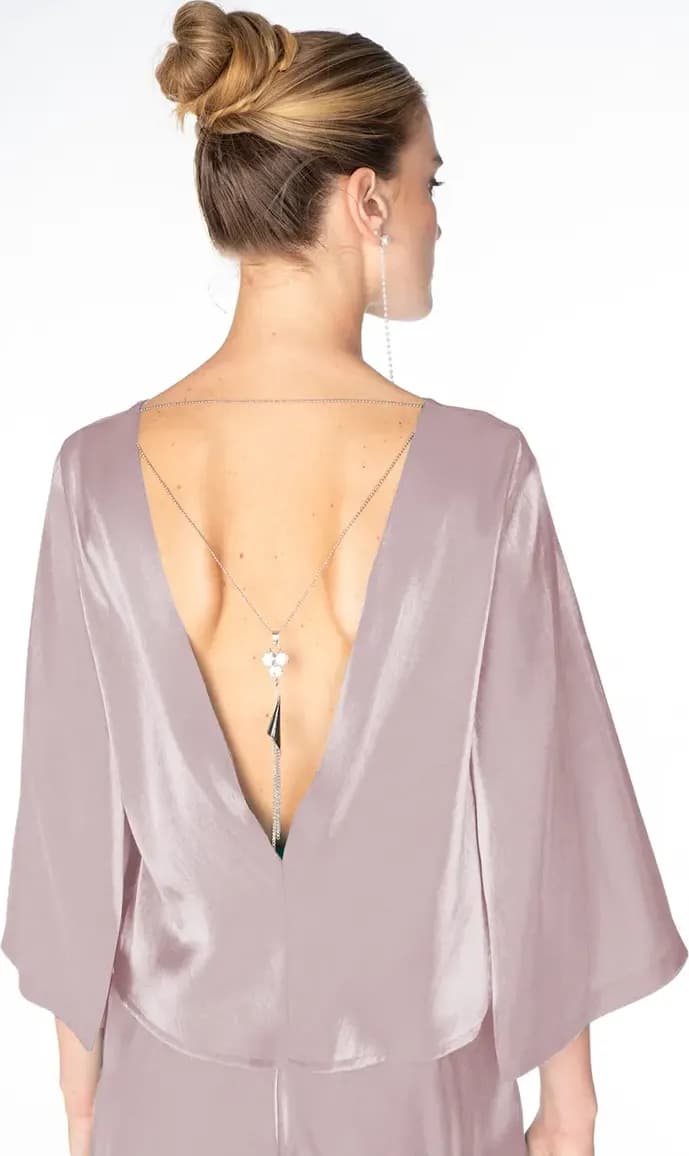Blusa elegante gioiello schiena | SISTE'S GOLD - 4