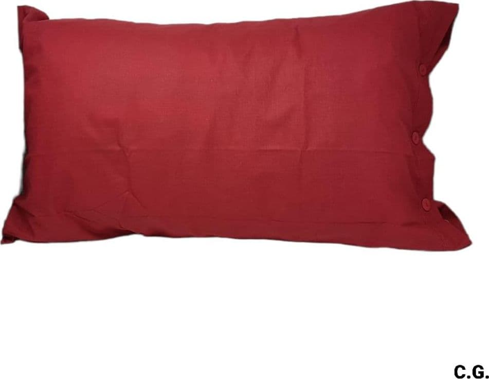 Coppia federe cuscini letto in 100% cotone con bottone - 1