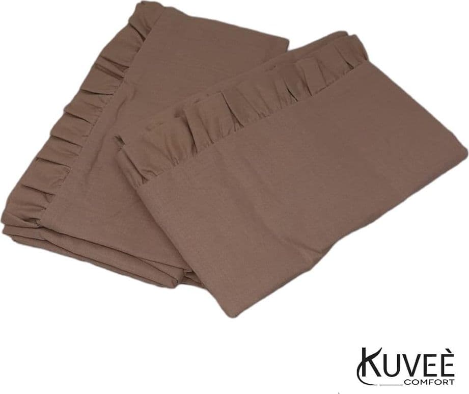 Coppia Federa Tinta Unita Con Voilant - 100% Cotone - Kuveè - 1