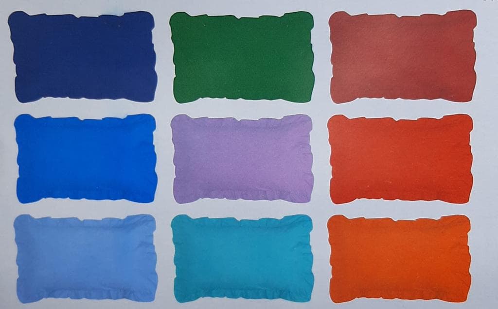 Coppia Federa Tinta Unita Con Voilant - 100% Cotone - Kuveè - 2