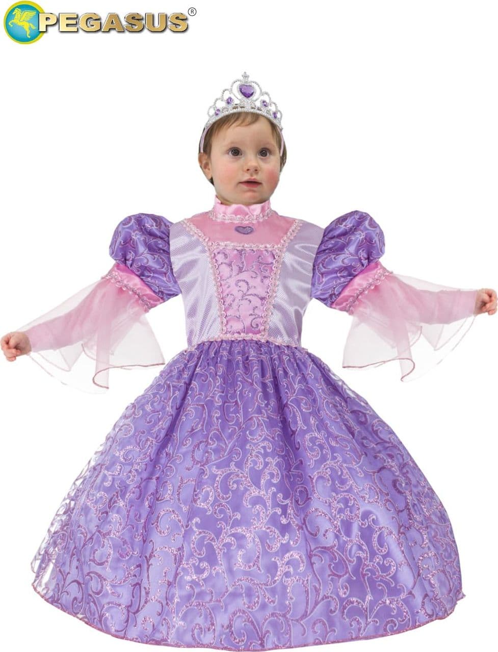 COSTUME CARNEVALE PRINCIPESSA RAPERONZOLO NEONATA DA 10 A 36 MESI - PEGASUS 2108 - 6