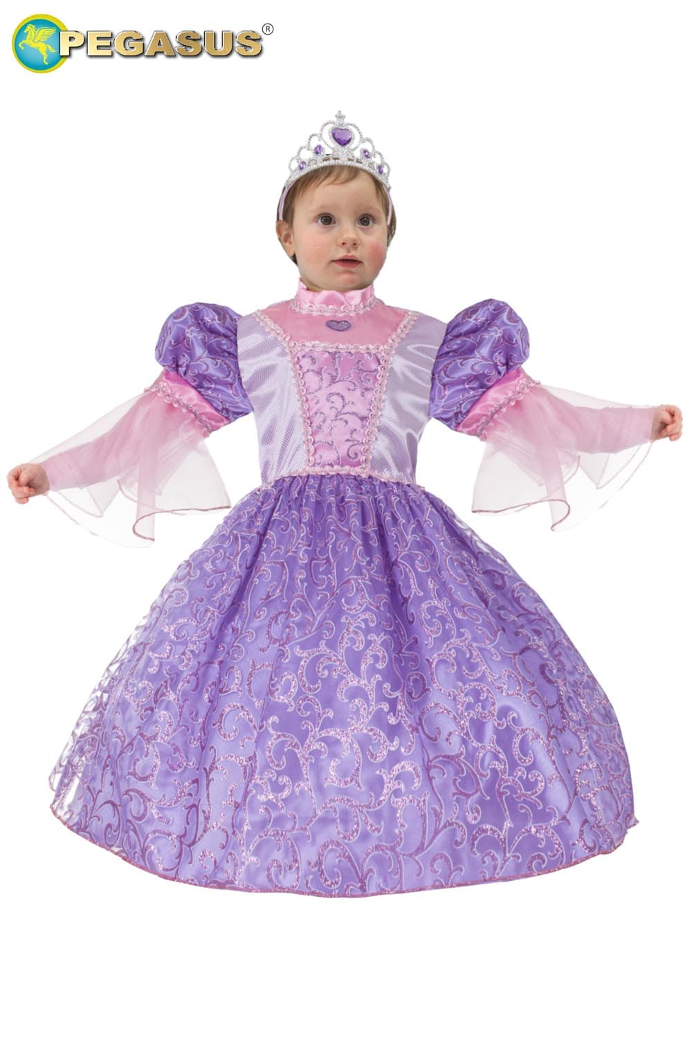 COSTUME CARNEVALE PRINCIPESSA RAPERONZOLO NEONATA DA 10 A 36 MESI - PEGASUS 2108 - 6