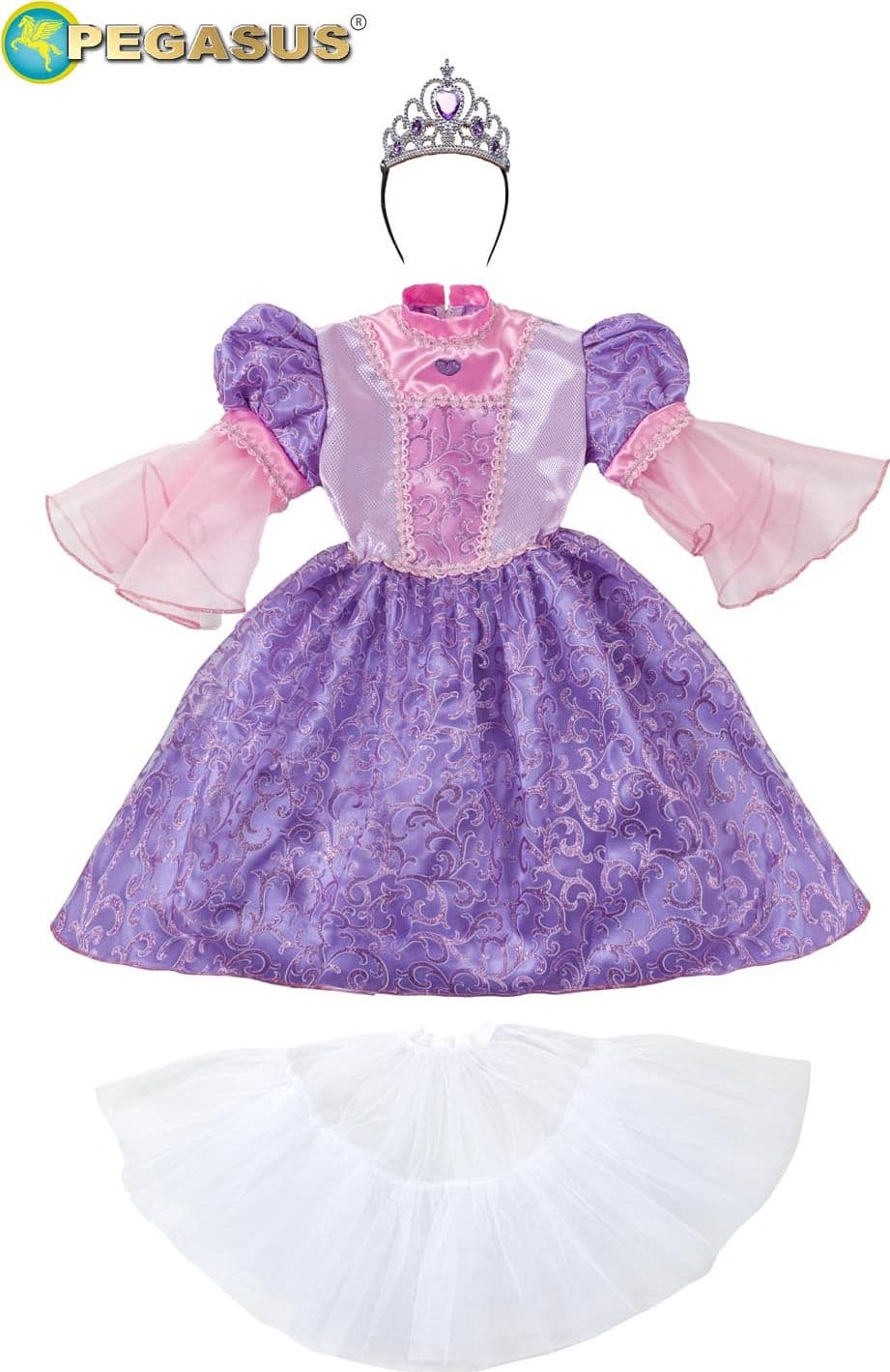COSTUME CARNEVALE PRINCIPESSA RAPERONZOLO NEONATA DA 10 A 36 MESI - PEGASUS 2108 - 4