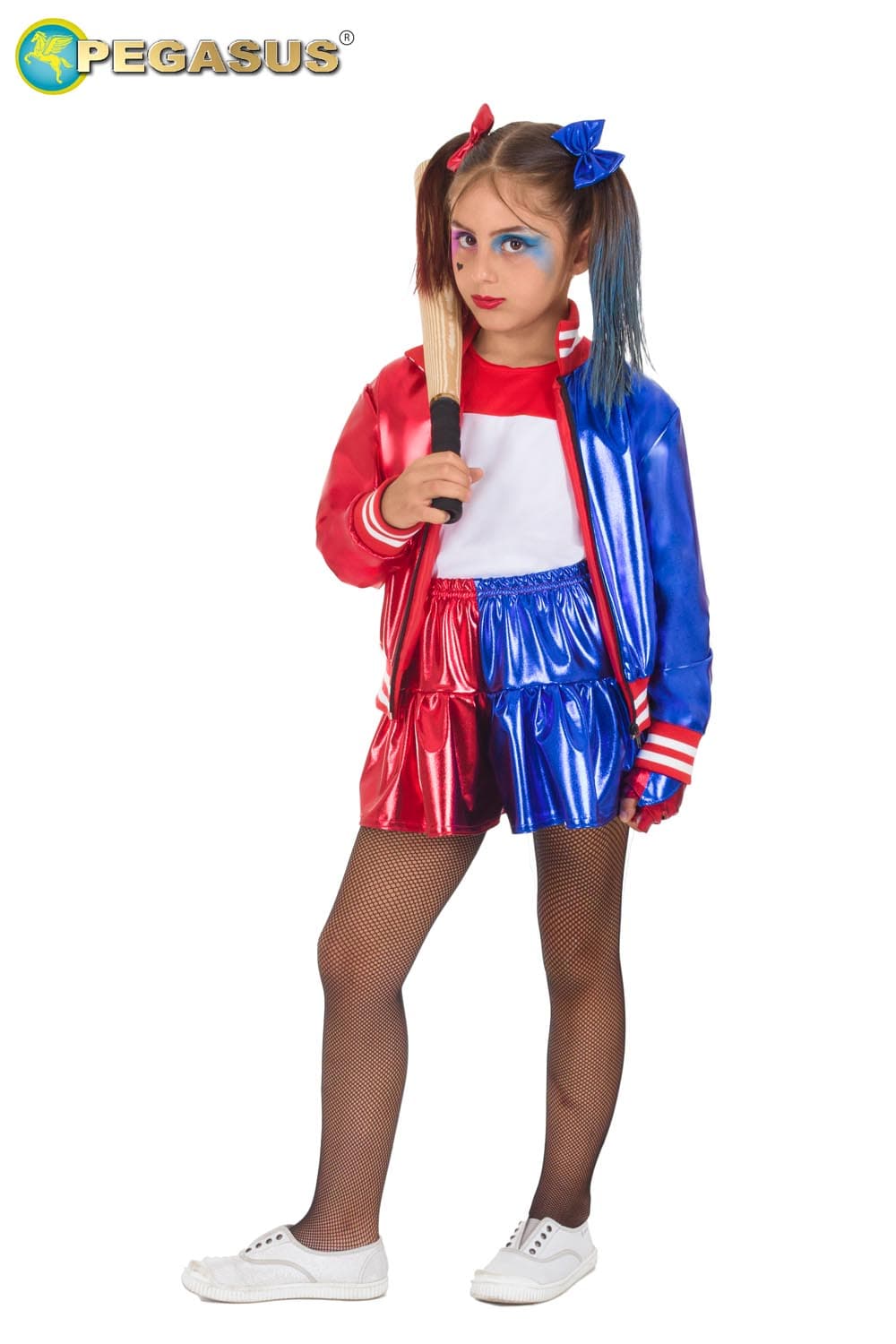 COSTUME  CARNEVALE CRAZY QUEEN BAMBINA DA 5 A 13 ANNI - PEGASUS COD.1944 - 7