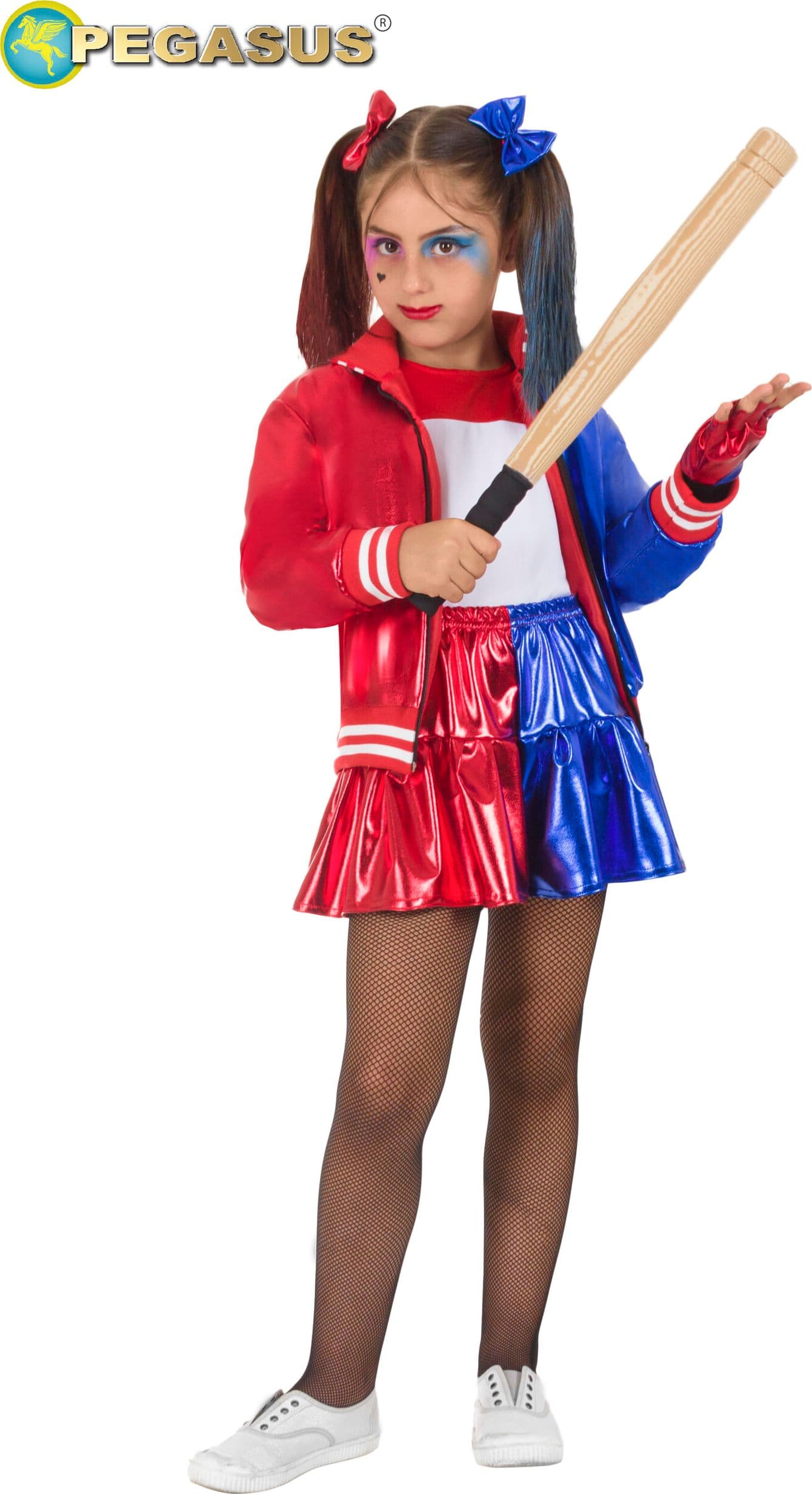 COSTUME  CARNEVALE CRAZY QUEEN BAMBINA DA 5 A 13 ANNI - PEGASUS COD.1944 - 4