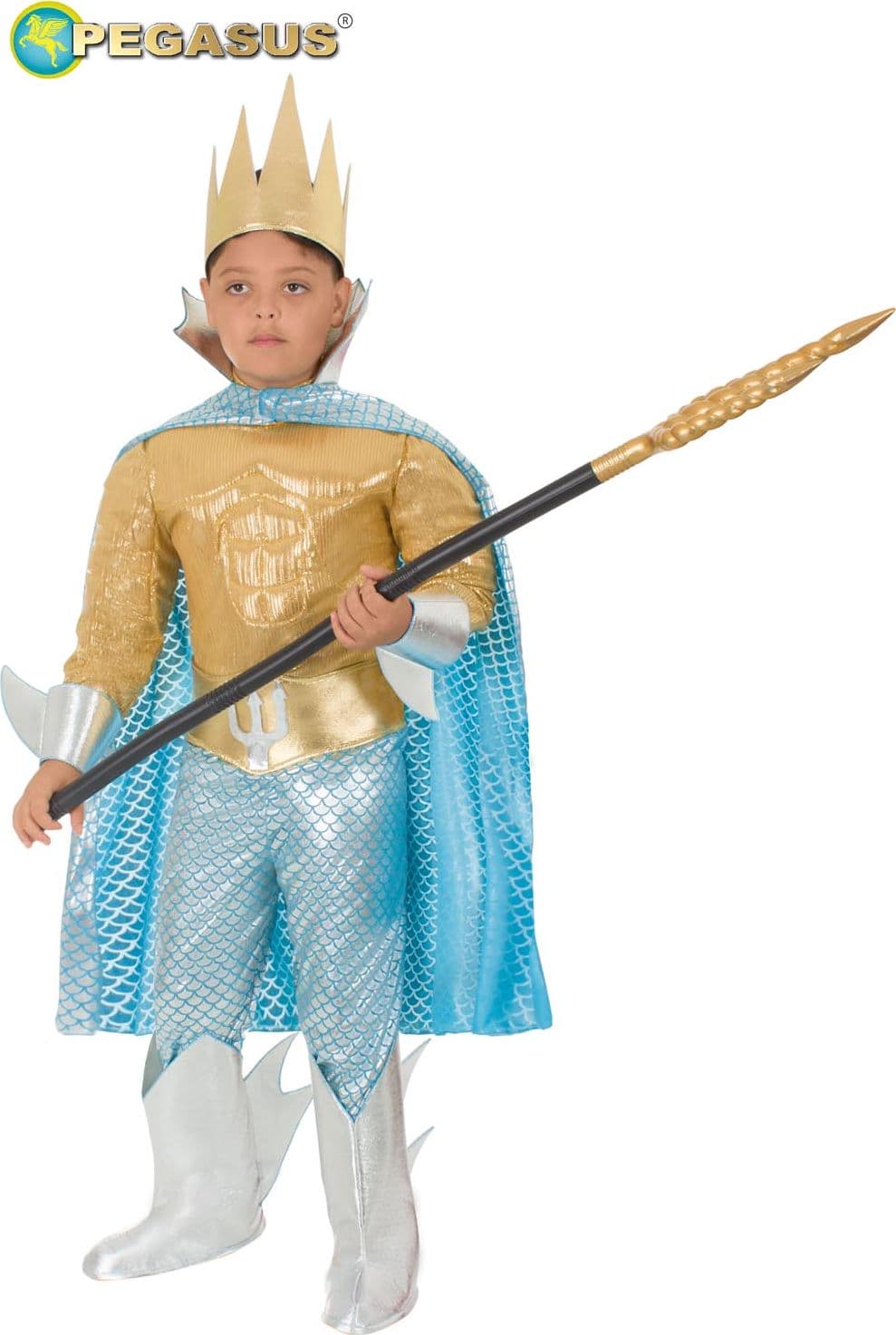 COSTUME CARNEVALE  RE TRITONE BAMBINO DA 5 A 11 ANNI - PEGASUS 1931 - 2