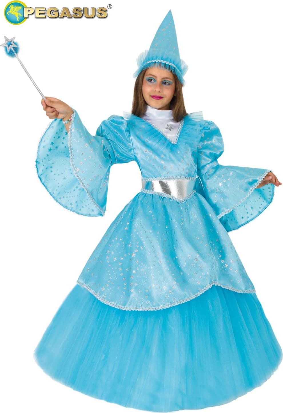 COSTUME CARNEVALE  FATINA DI PINOCCHIO BIMBA DA 5 A 11 ANNI - PEGASUS 1170 - 2