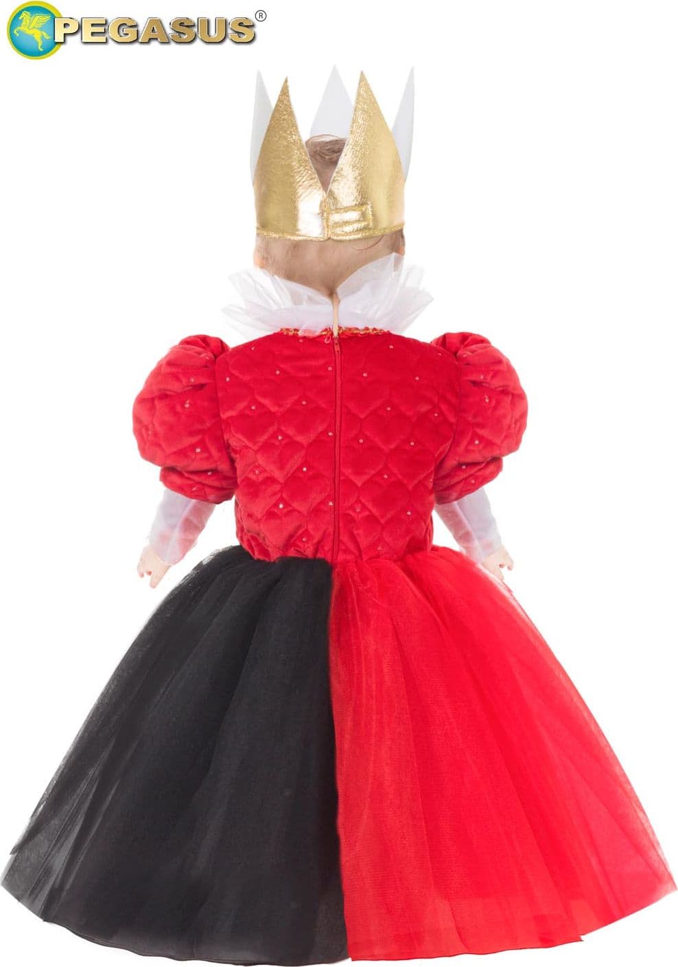 COSTUME CARNEVALE REGINA DI CUORI BIMBA DA 10 A 36 MESI - PEGASUS 2119 - 2
