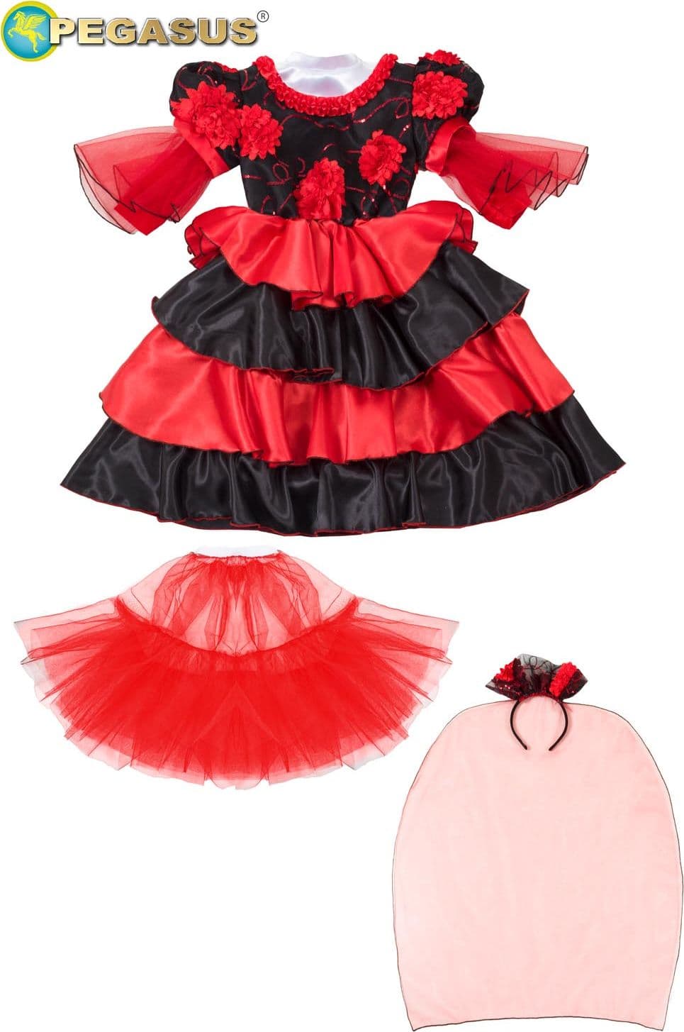 COSTUME CARNEVALE  PICCOLA SPAGNOLA LUSSO NEONATA DA 13 A 36 MESI - PEGASUS 2116 - 3