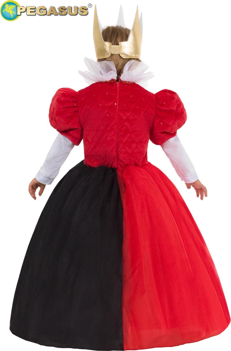 COSTUME  CARNEVALE REGINA DI CUORI BAMBINA DA 3 A 6 ANNI - PEGASUS 0774 - 3