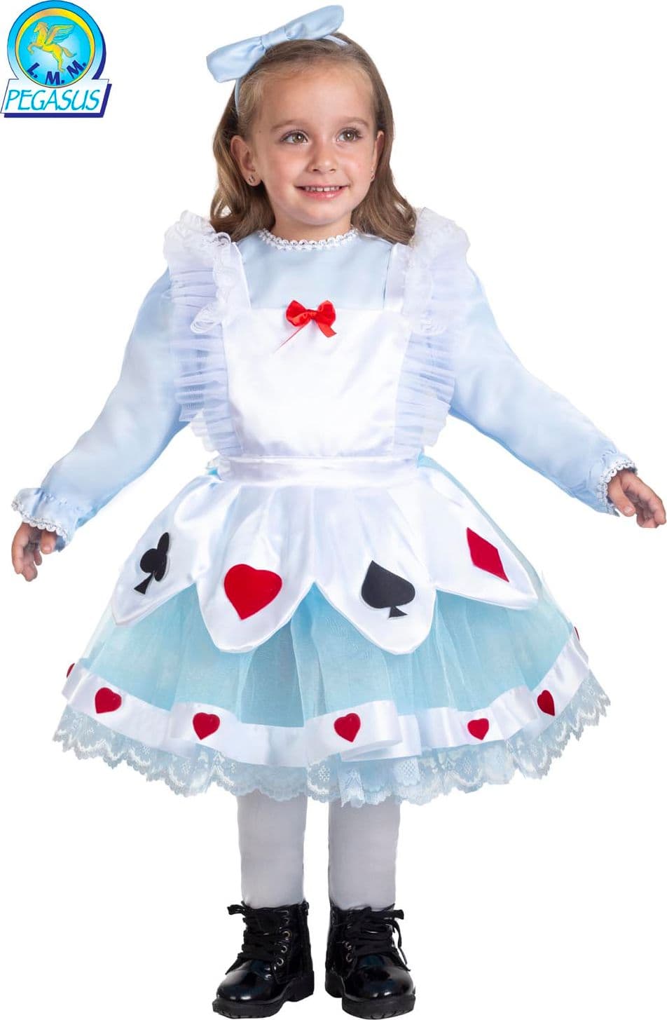 COSTUME CARNEVALE ALICE LUSSO BABY  BAMBINA DA 3 A 6 ANNI - PEGASUS 0777 - 4