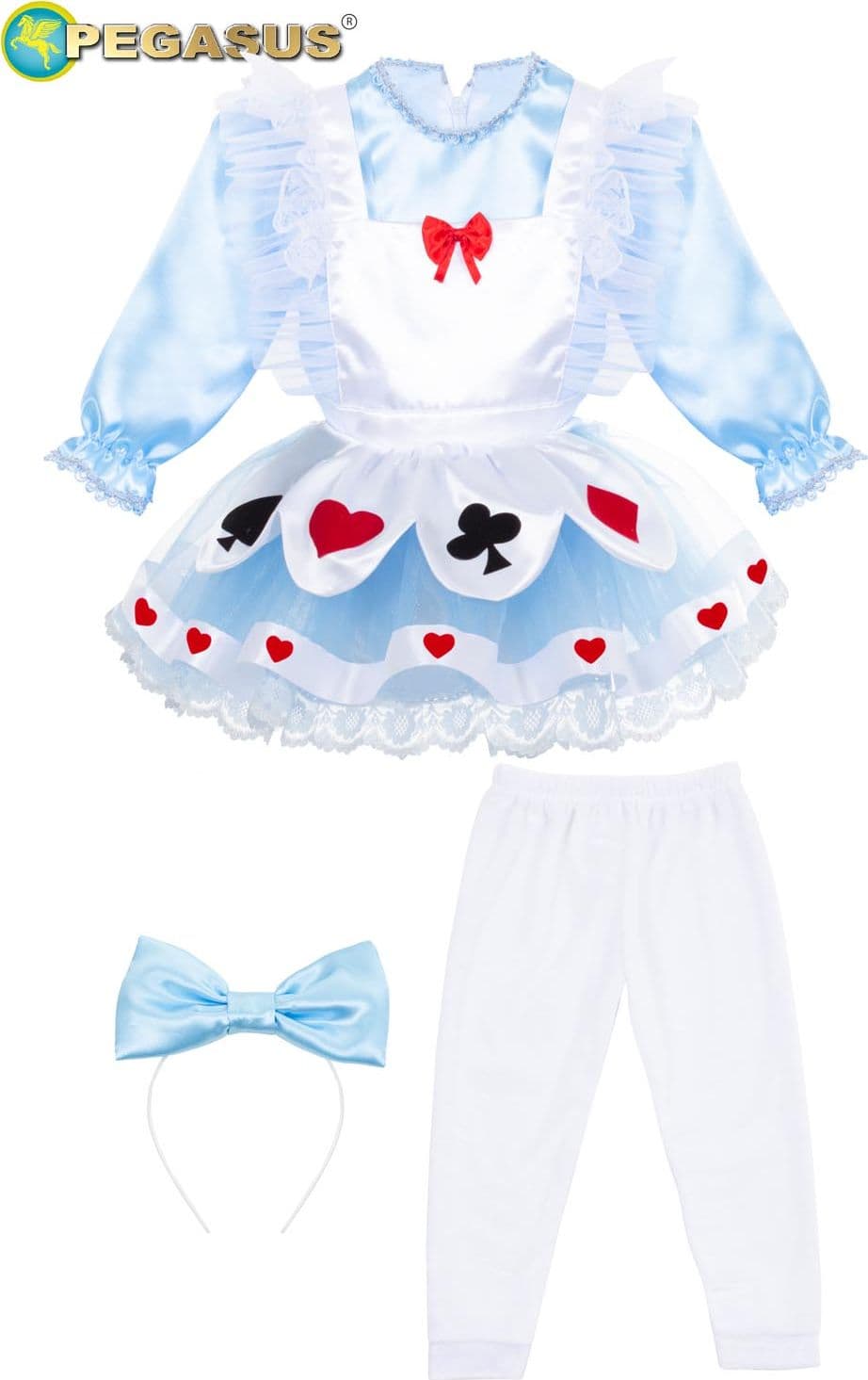 COSTUME CARNEVALE ALICE LUSSO BABY  BAMBINA DA 3 A 6 ANNI - PEGASUS 0777 - 2