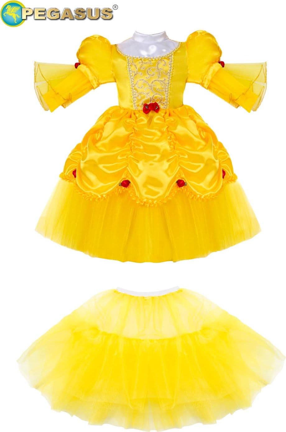 COSTUME CARNEVALE PRINCIPESSA "BELLE" NEONATA  DA 10 A 36 MESI - PEGASUS 2111 - 3