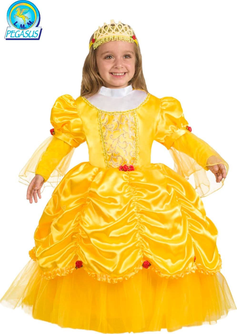 COSTUME CARNEVALE  PRINCIPESSA "BELLE" BABY BAMBINA DA 3 A 6 ANNI - PEGASUS 0776 - 3