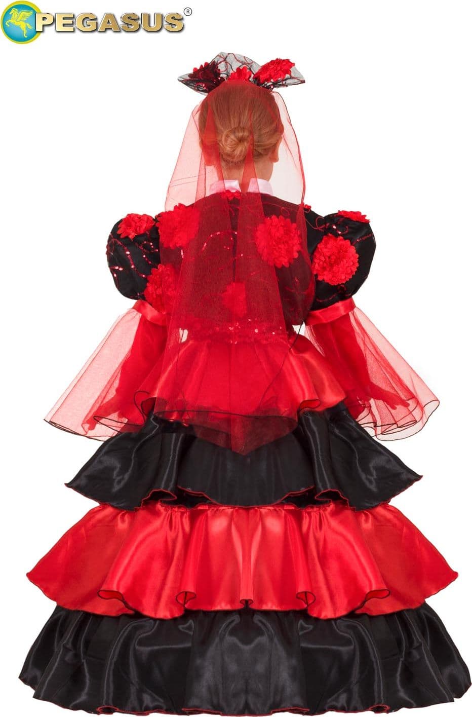 COSTUME CARNEVALE SPAGNOLA BABY LUSSO BAMBINA DA 3 A 6 ANNI - PEGASUS COD. 0771 - 3