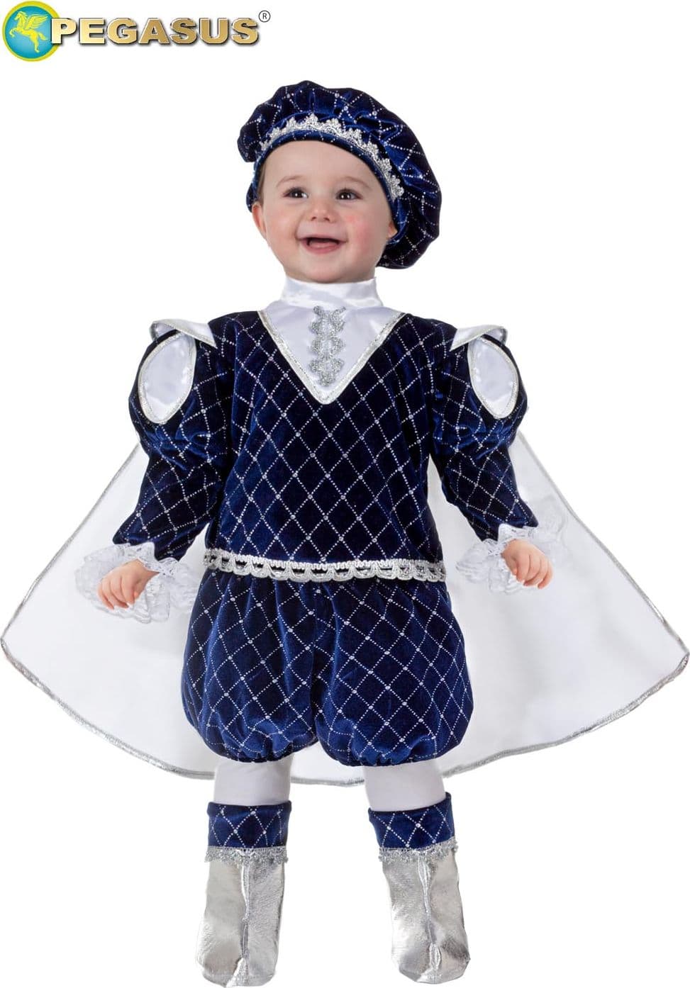 COSTUME CARNEVALE DA PRINCIPE IN VELLUTO  BAMBINO 10 A 36 MESI - PEGASUS 2114 - 5