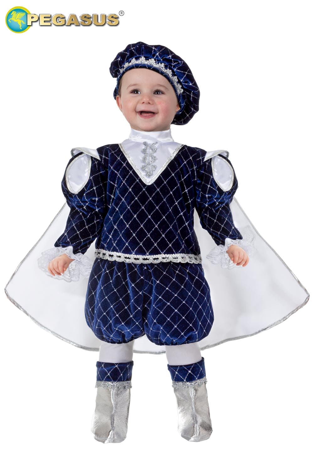 COSTUME CARNEVALE DA PRINCIPE IN VELLUTO  BAMBINO 10 A 36 MESI - PEGASUS 2114 - 5