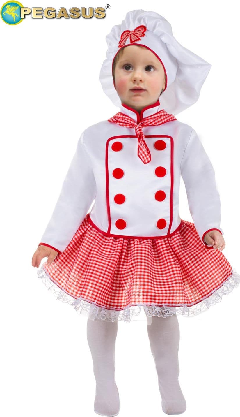COSTUME CARNEVALE DA CUOCA BIMBA DA 10 A 36 MESI - PEGASUS 2046 - 5