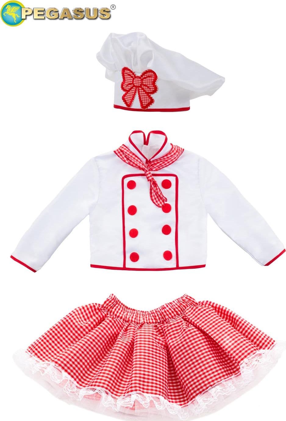 COSTUME CARNEVALE DA CUOCA BIMBA DA 10 A 36 MESI - PEGASUS 2046 - 3