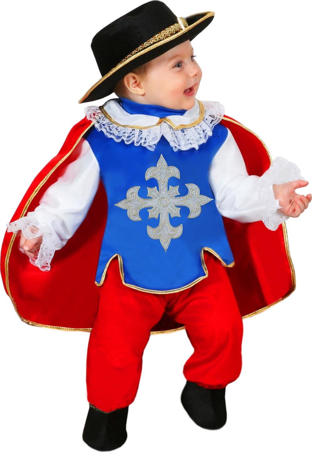 COSTUME CARNEVALE MOSCHETTIERE NEONATO DA 3 A 18 MESI - PEGASUS 5050 - 3