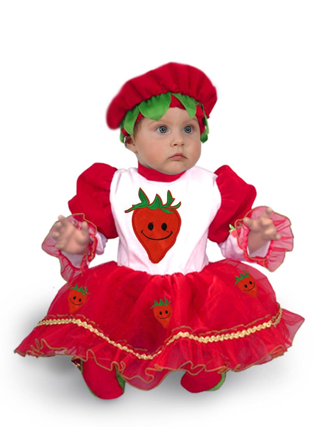 COSTUME CARNEVALE FRAGOLINA NEONATA DA 3 A 18 MESI - PEGASUS 5012 - 2