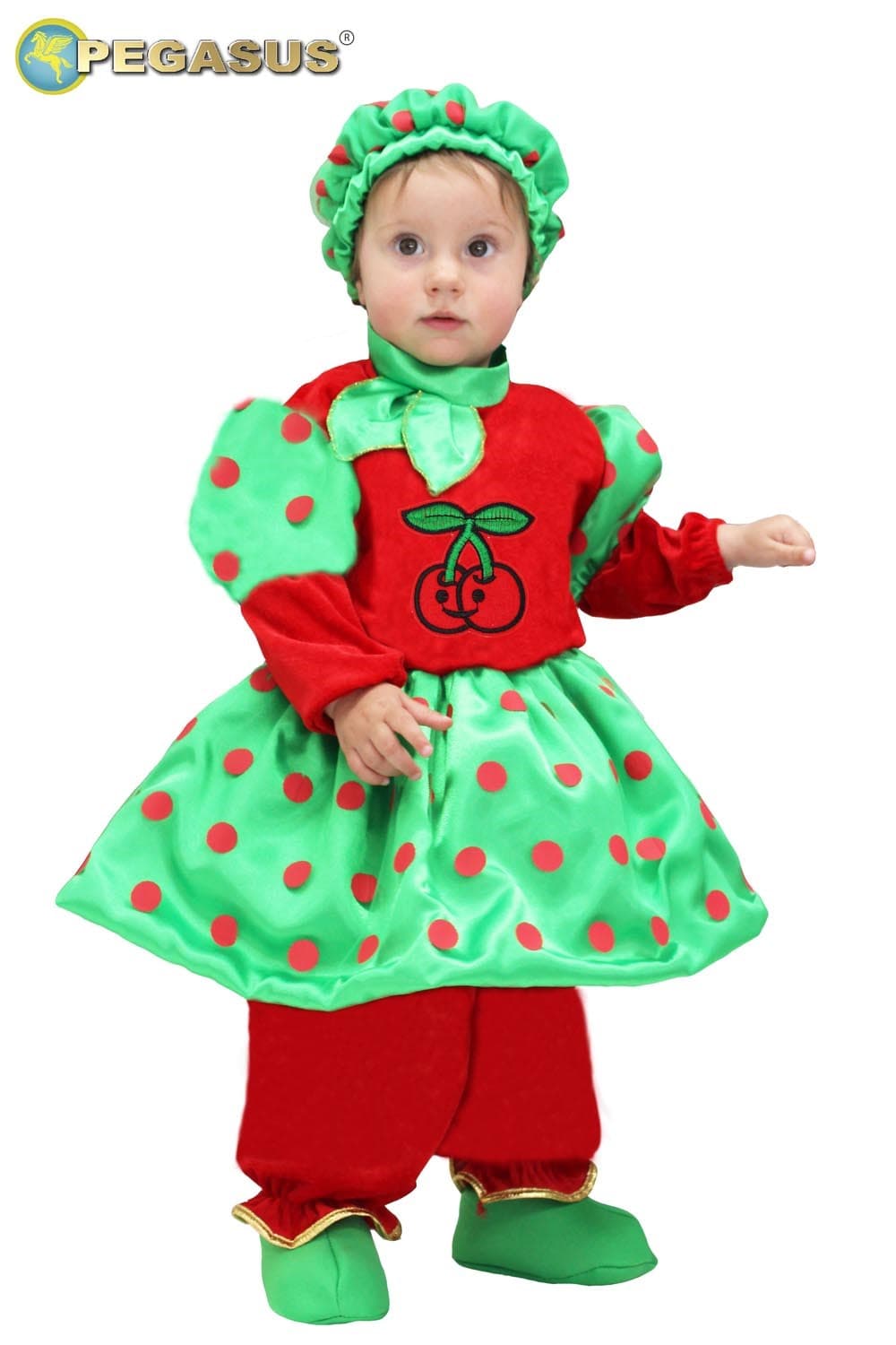 COSTUME CARNEVALE CILIEGINA NEONATA DA 3 A 12 MESI - PEGASUS 5631 - 3