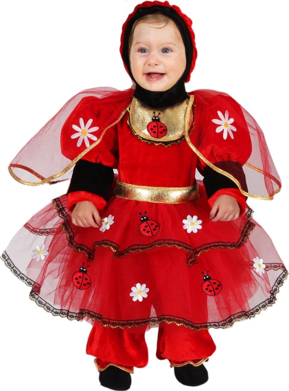 COSTUME CARNEVALE COCCINELLA NEONATA DA 3 A 18 MESI - PEGASUS 5093 - 3