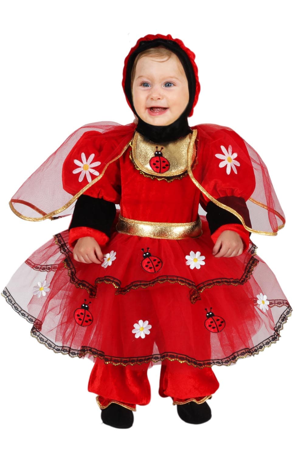 COSTUME CARNEVALE COCCINELLA NEONATA DA 3 A 18 MESI - PEGASUS 5093 - 3