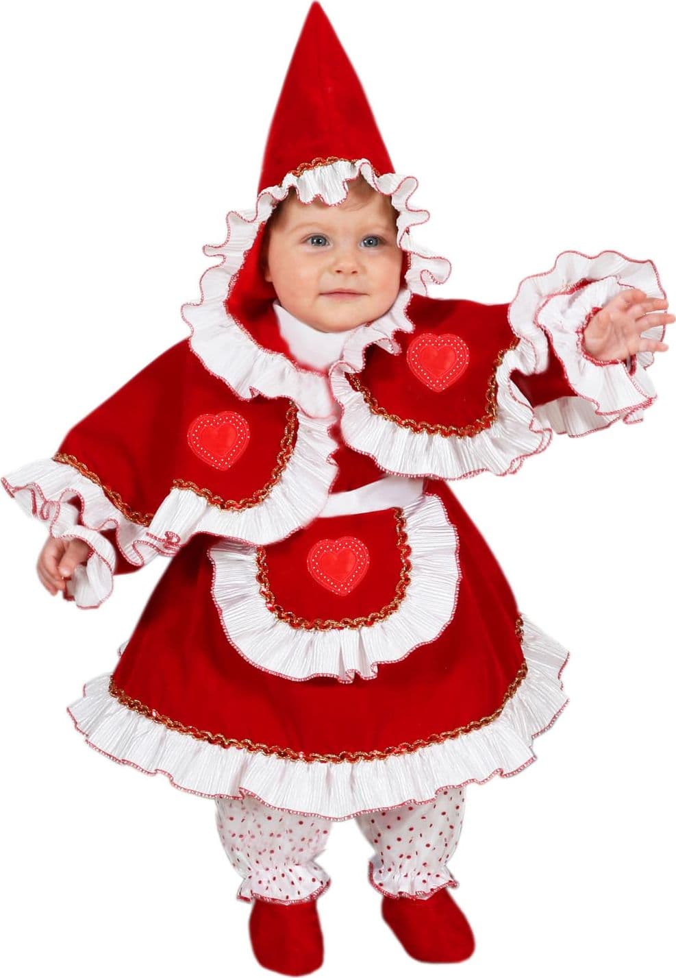 COSTUME CARNEVALE CAPPUCCETTO ROSSO NEONATA DA 3 A 18 MESI - PEGASUS 5513 - 3