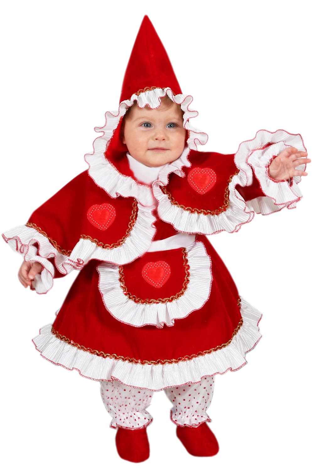 COSTUME CARNEVALE CAPPUCCETTO ROSSO NEONATA DA 3 A 18 MESI - PEGASUS 5513 - 3