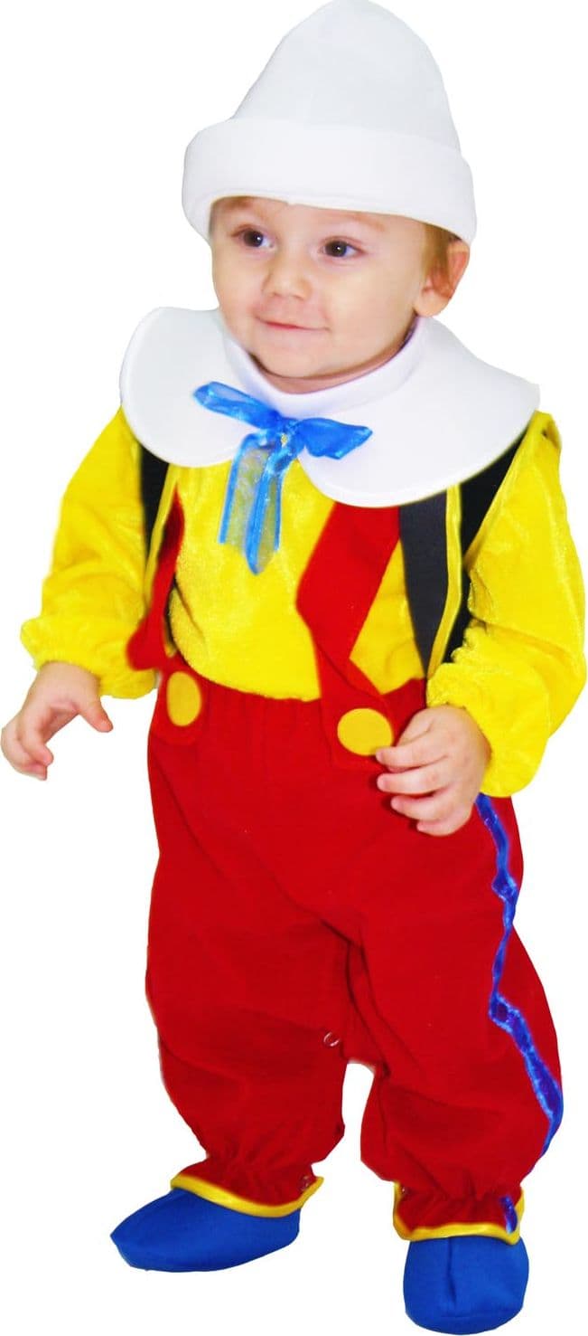COSTUME CARNEVALE PINOCCHIO NEONATO DA 3 A 18 MESI - PEGASUS 5597 - 3